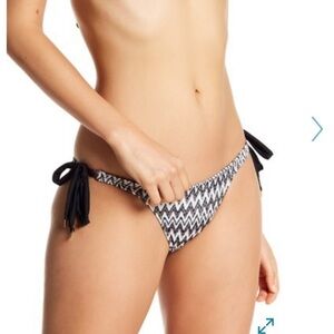 Cia.Maritima Cali Side Tie String Chevron Bikini Bottoms sz 10